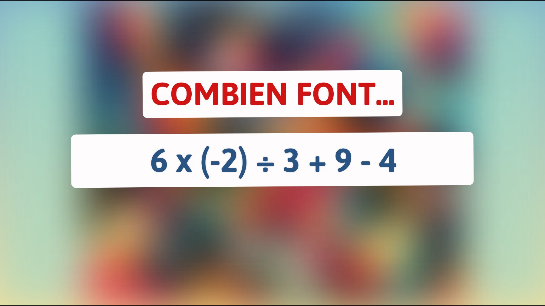 Énigme impossible ? Découvrez si vous êtes assez intelligent pour résoudre ce calcul mathématique !"